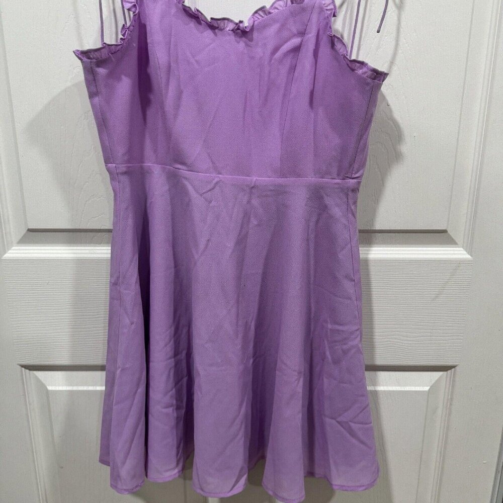 Women’s Celebration Lavender Ruffled Skater Dress Purple Size Xsmall Xs - Picture 4 of 8